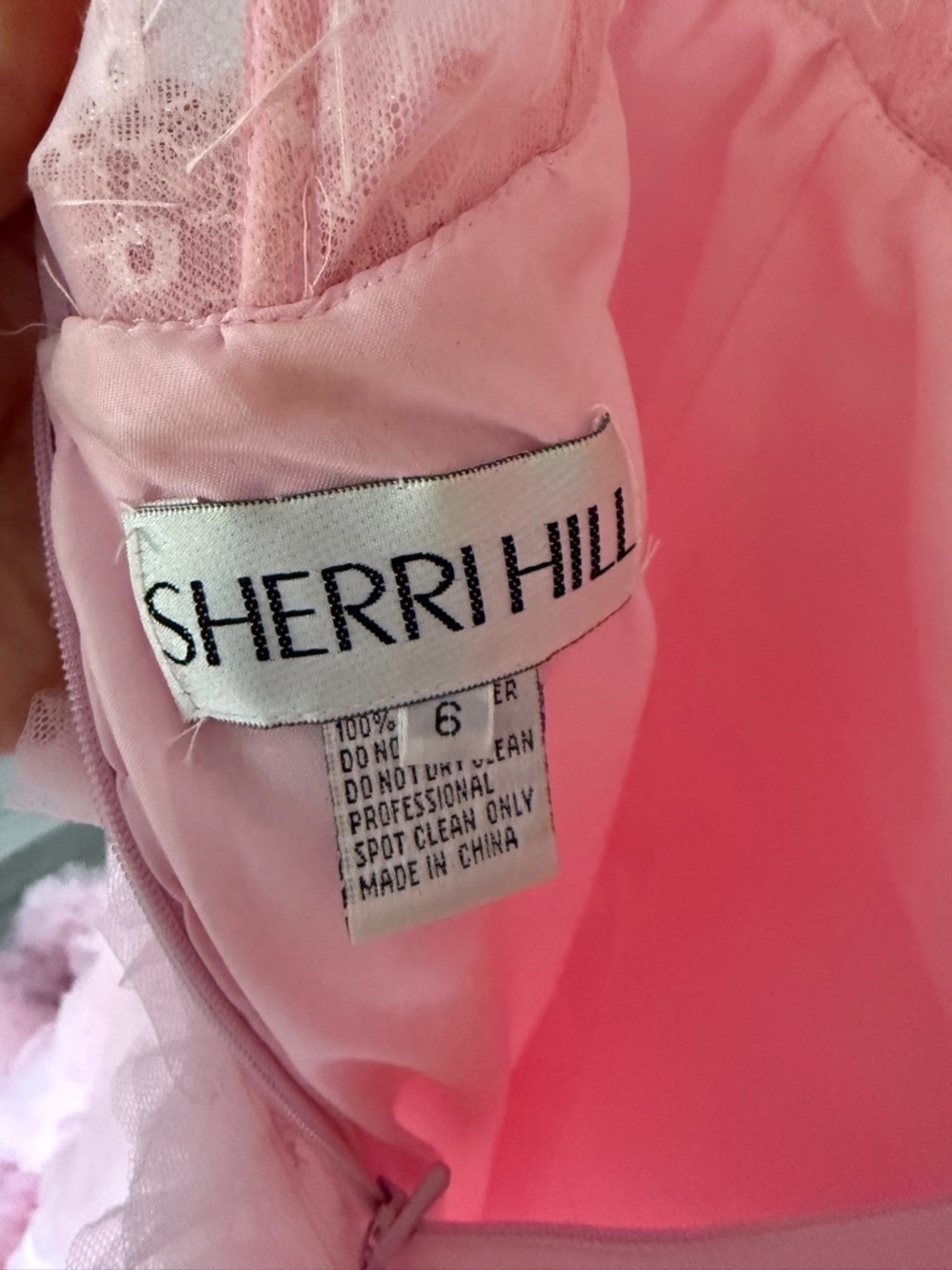 Sherri Hill Pink Tulle Gown - Picture 8 of 8